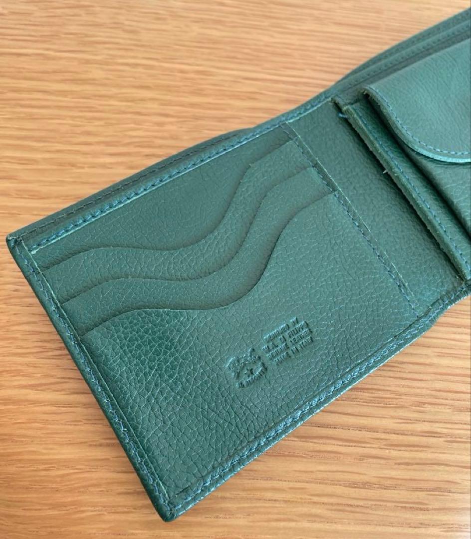 IL BISONTE イルビゾンテ　レザー二つ折りウォレット　小銭入れ付き財布