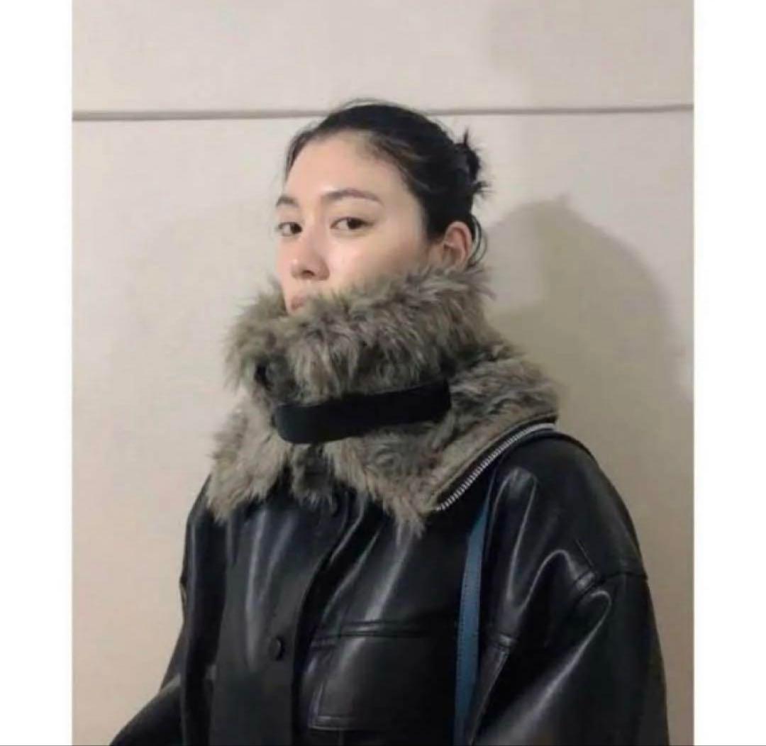 IRENE FUR HOODED LEATHER JACKETアイレネ