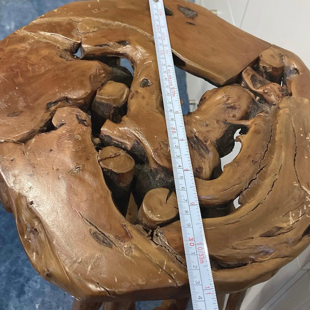 天然木 流木風 飾り台 インテリアスタンド 花台 一点物