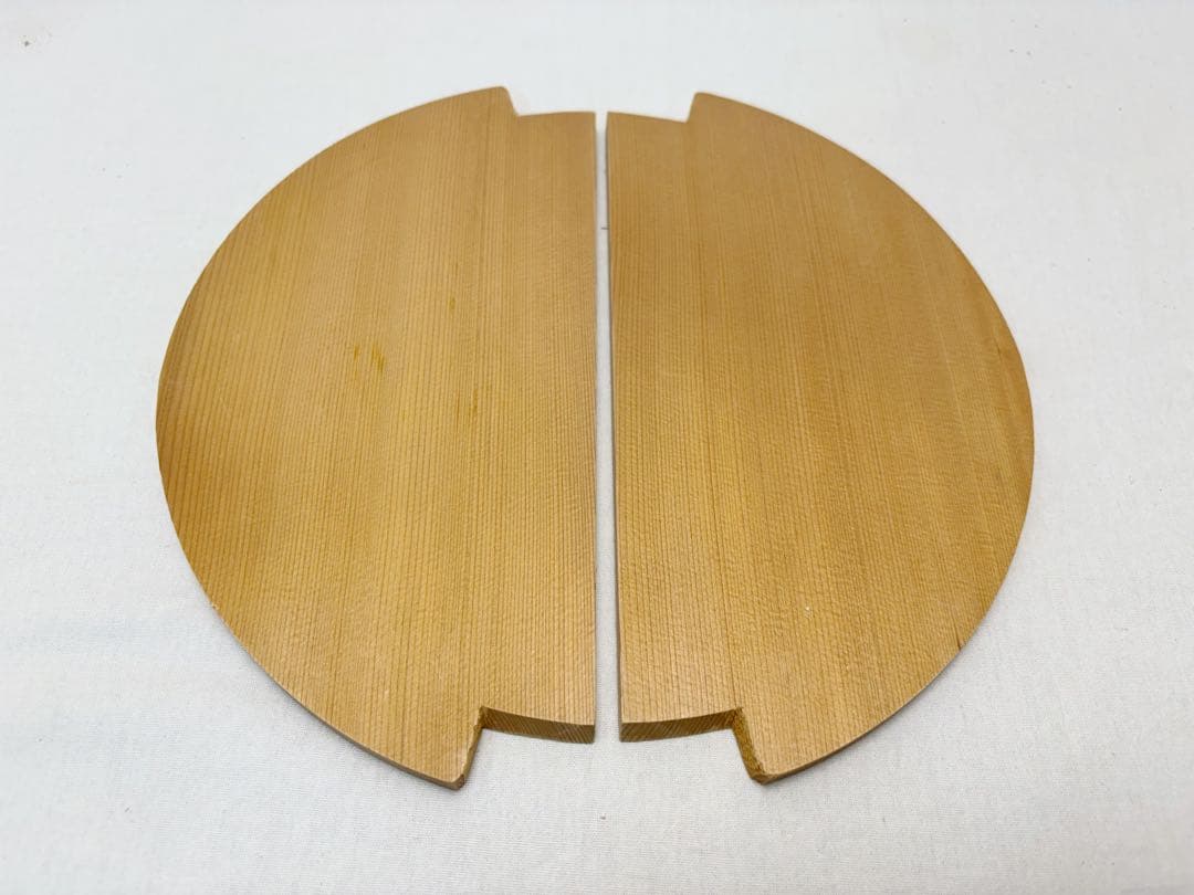 ほぼ未使用 茶道具 水張桶 手桶水指 木地 割蓋付き 水屋道具 茶事 木工芸元箱