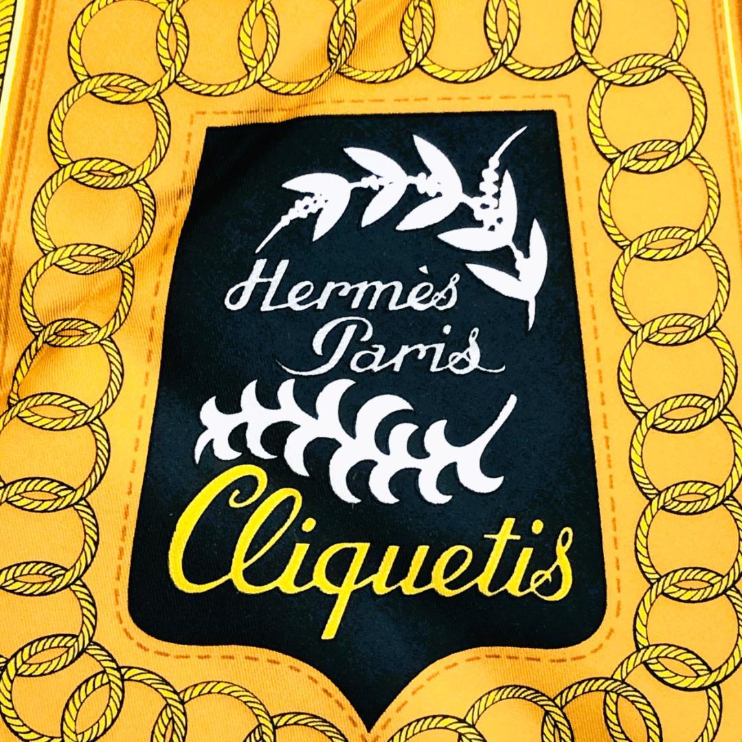 HERMES エルメス カレ90 クリケティス ネイビー系×ブラウン系 タグあり