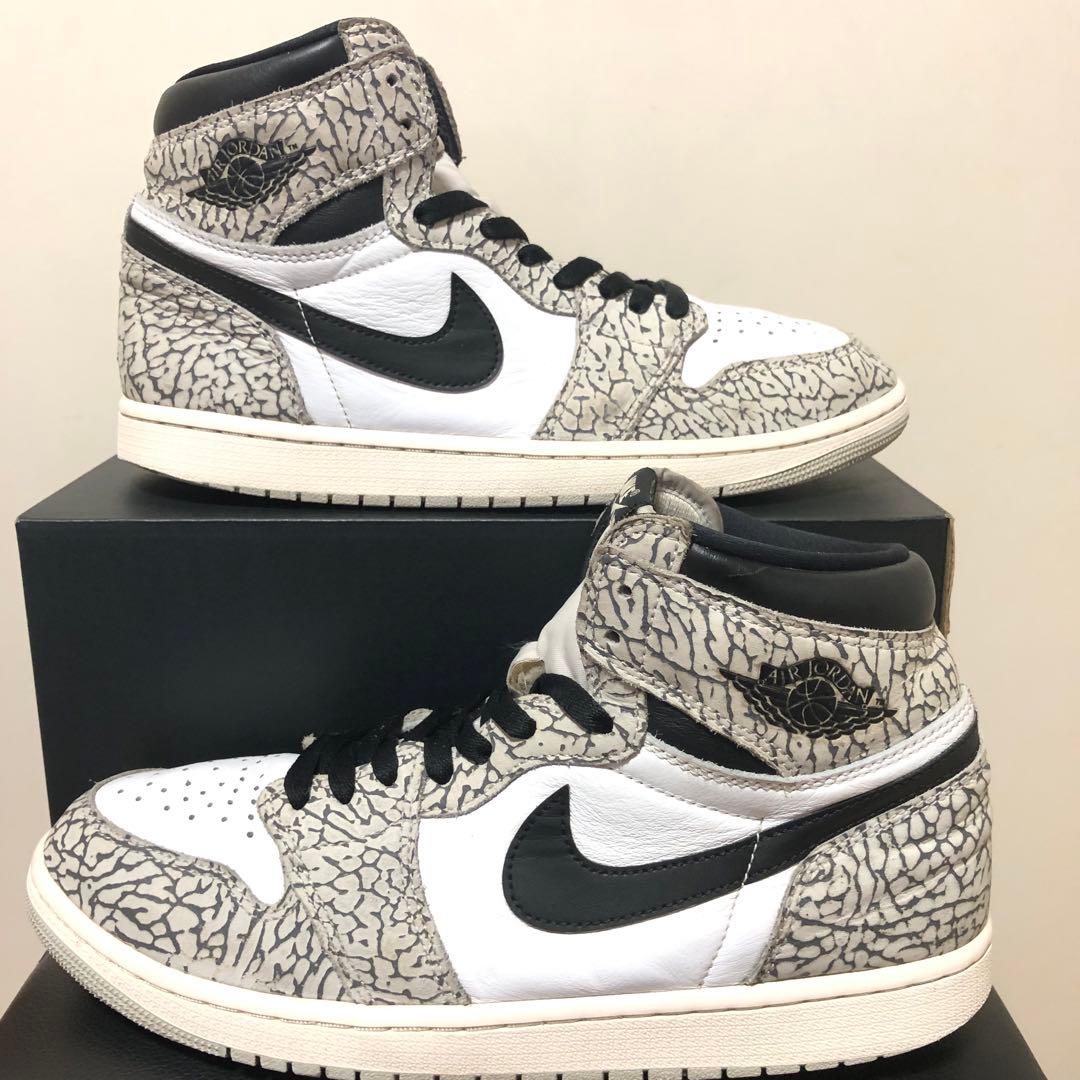 NIKE ナイキ エアジョーダン 1 レトロ ハイ OG ホワイト　セメント