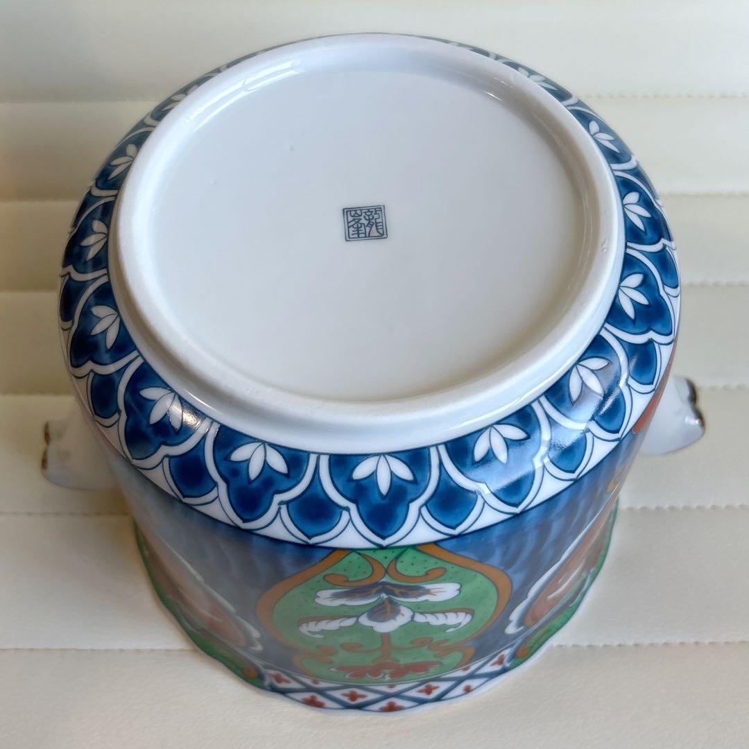 希少　三洋陶器　龍峰窯　金彩古伊万里　ワインクーラー　染錦　色絵　鉢カバー　水盤