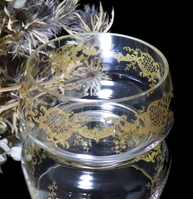 オールド・バカラ 1900年頃 金彩 ロココ調 鉢 ボウル ゴールド 茶道具