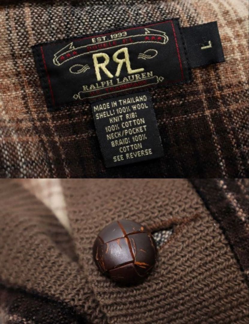 希少 三ツ星タグ 90's RRL ニットカーディガン ダブルアールエル