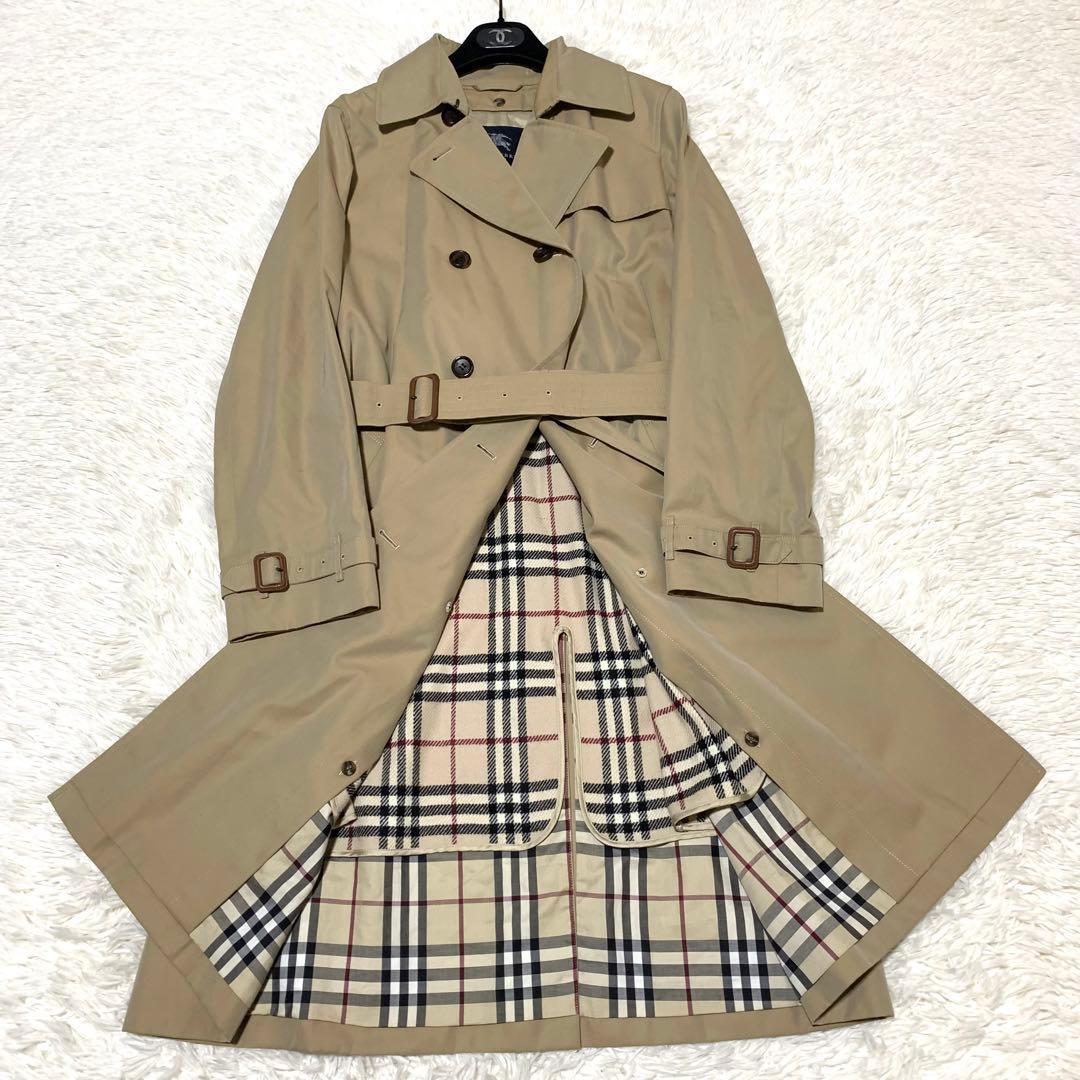 美品　バーバリーロンドン　ハニーベージュ　トレンチ　ライナー　ベルト　42