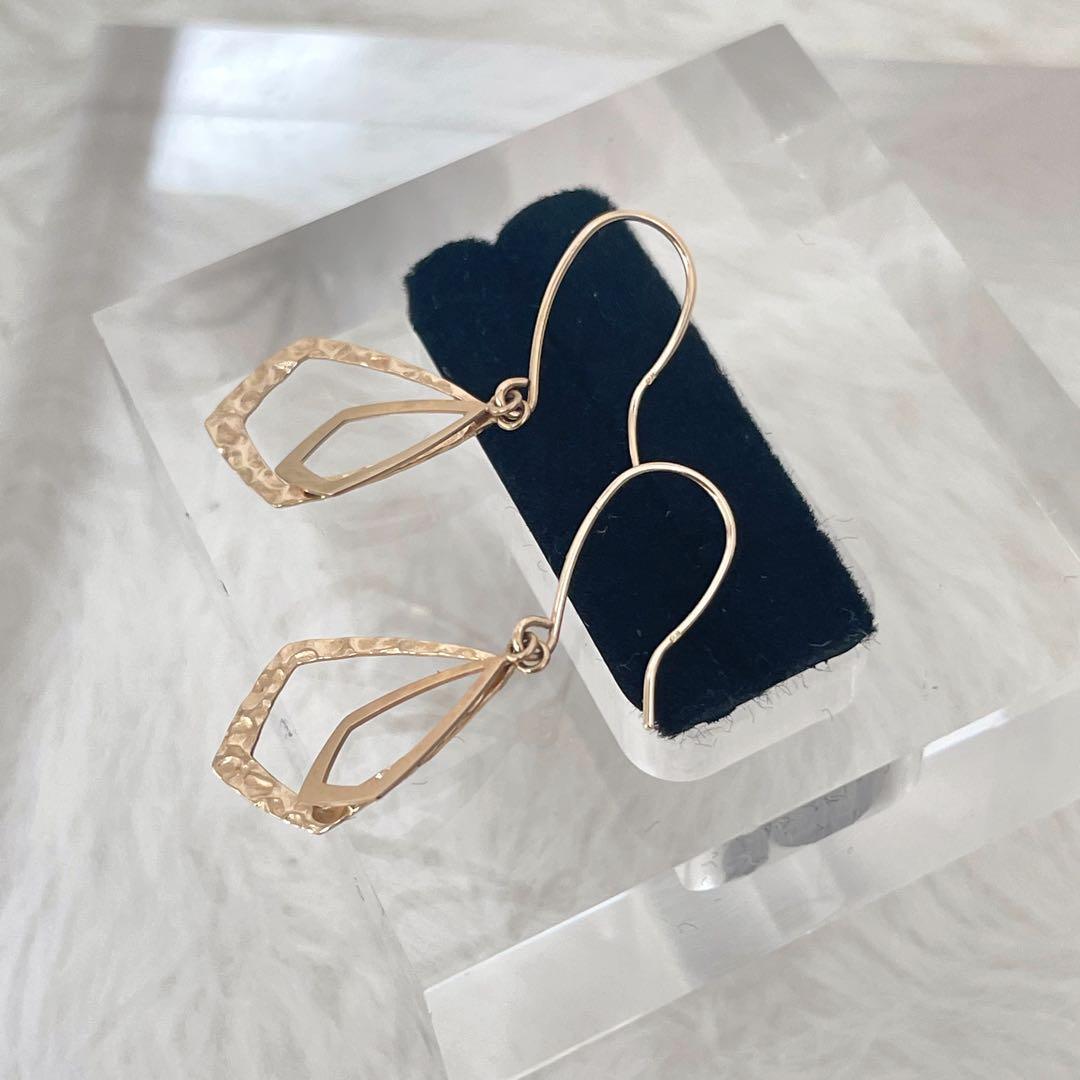 【未使用級】Jewel closet by L&Co. K10 ひし形ピアス