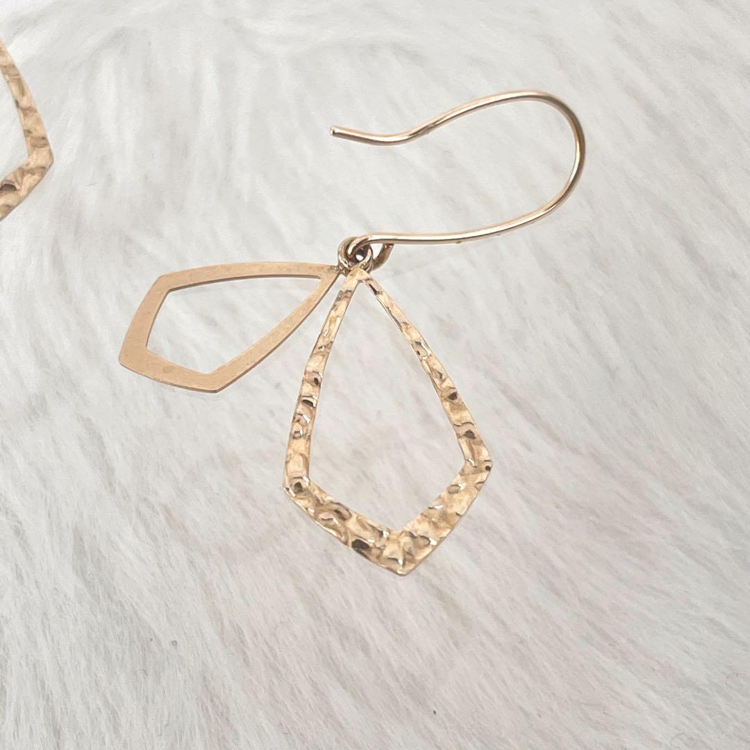 【未使用級】Jewel closet by L&Co. K10 ひし形ピアス