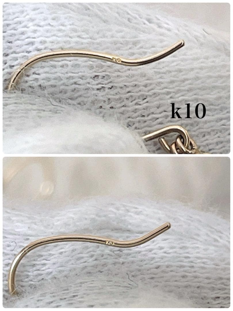 【未使用級】Jewel closet by L&Co. K10 ひし形ピアス
