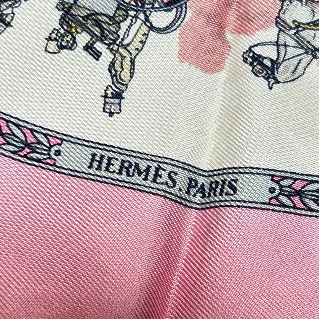 HERMES プチカレ　ロンシャンへの散歩　スカーフ　エルメス