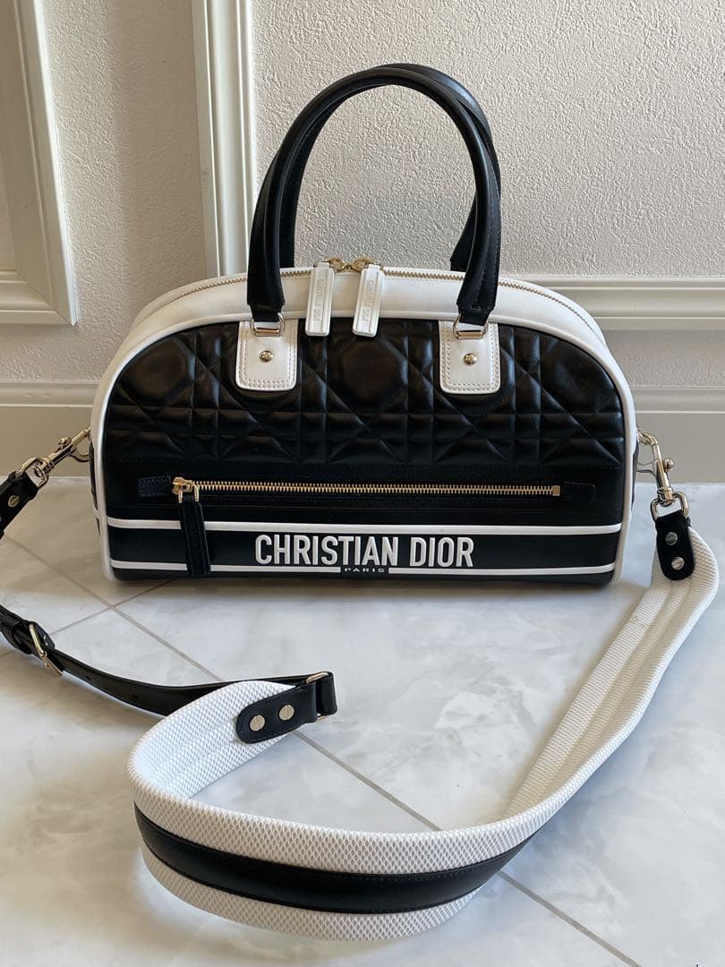 Christian Dior マクロカナージュ ボウリングバッグ ボストンバッグ