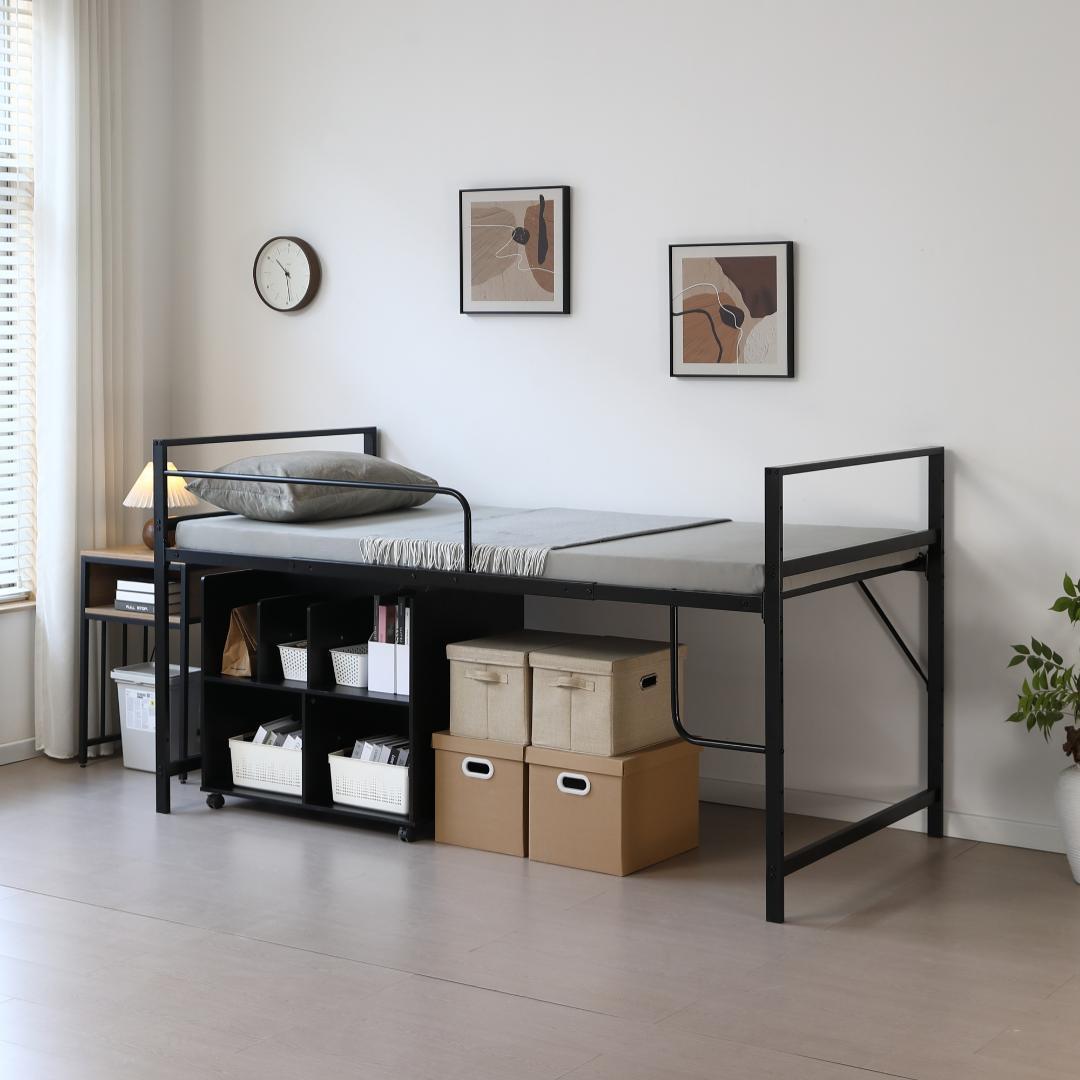 【高さ110cm】ロフトベッド パイプベッド シングル一人暮らし スチール 耐震