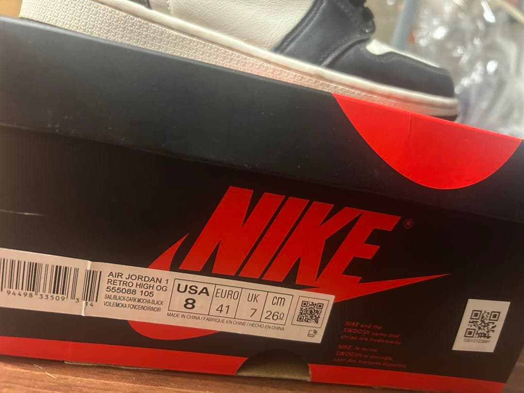 NIKE AIR JORDAN 1 HIGH OG ダークモカ 26㎝