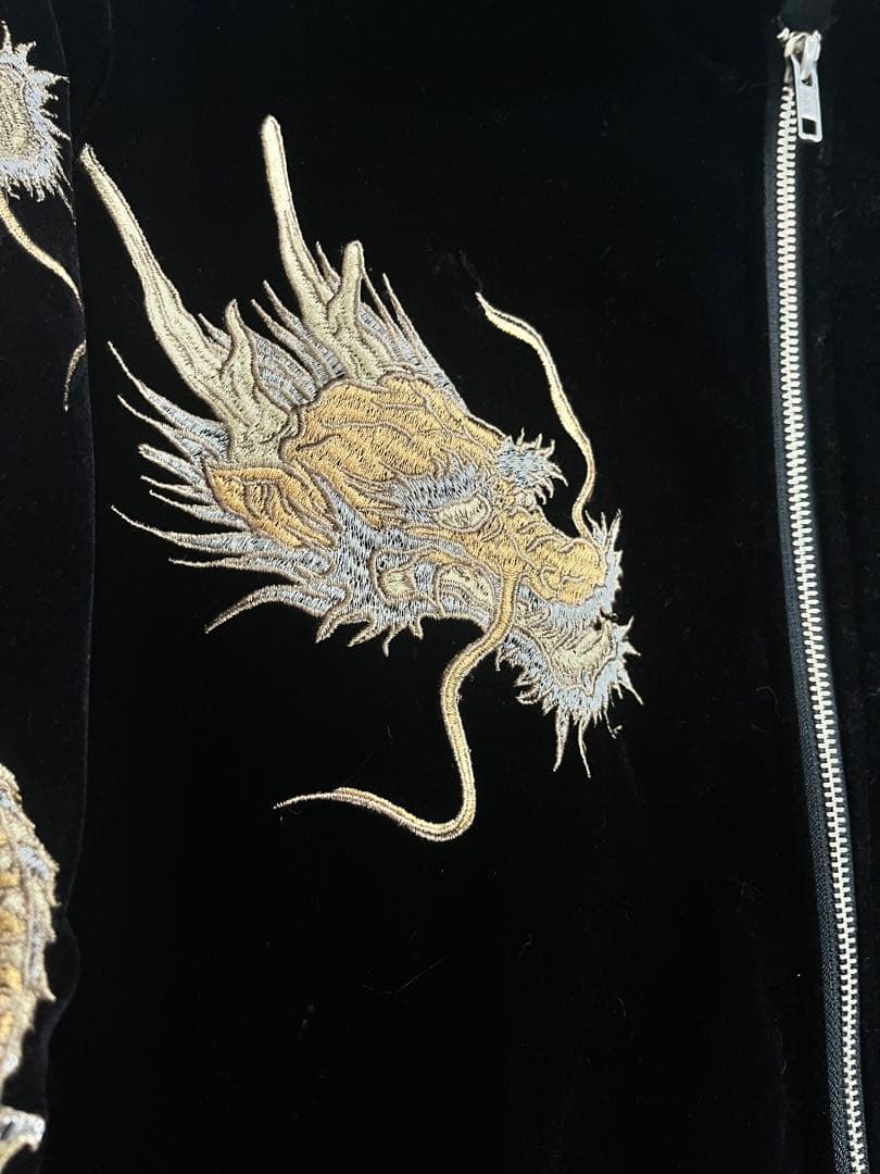 絡繰魂/刺繍/双龍/スーベニアジャケット/別珍/ベロア