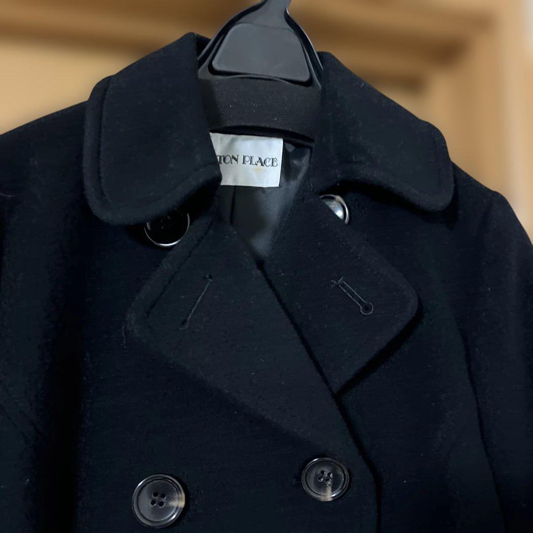 専用　HUTTON PLACE ダブルブレストコート ブラック
