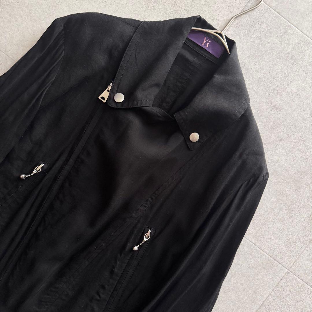 ワイズ　ライダースジャケット　黒　1　薄手　テンセル　日本製