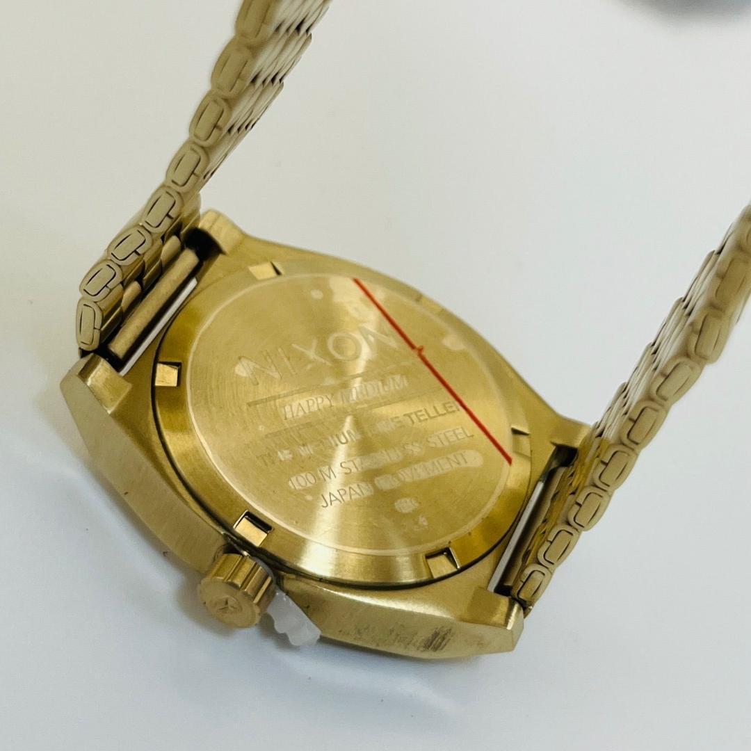 未使用 NIXON ニクソン 腕時計 ミディアム タイムテラー ライトゴールド