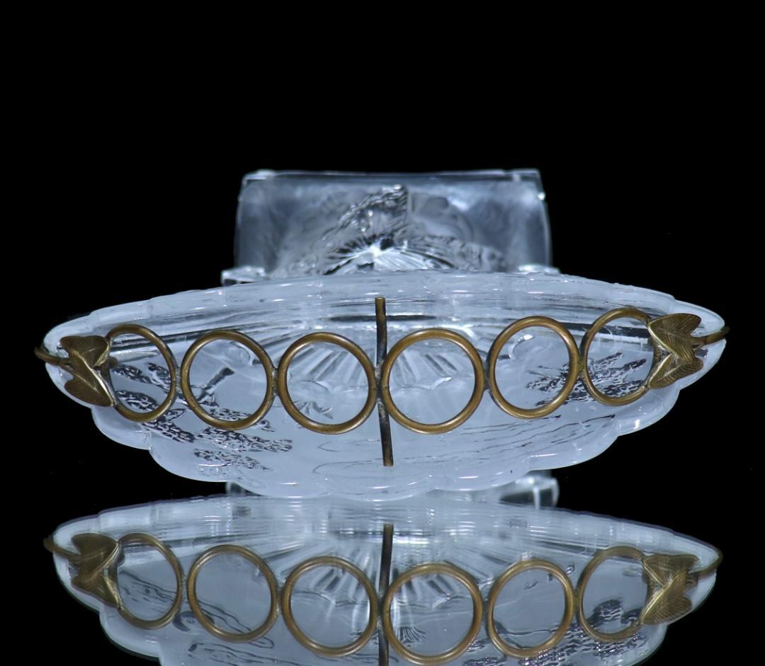 オールド・バカラ 1878年頃 ジャポニスム オパールセント バタフライ文花瓶