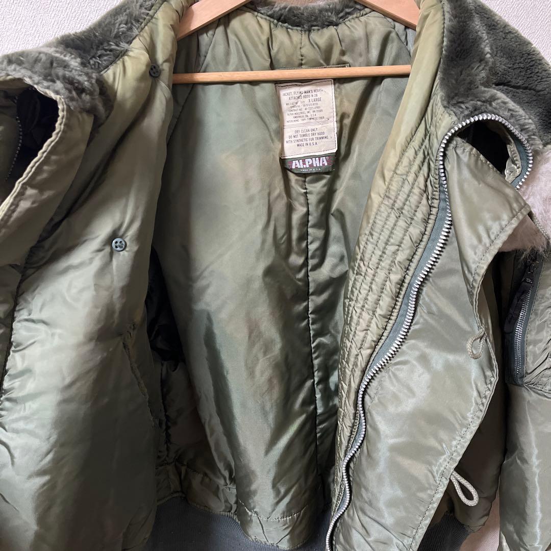 ALPHA アルファ n-2b n2bフライトジャケット ３本タグ　旧タグ　XL