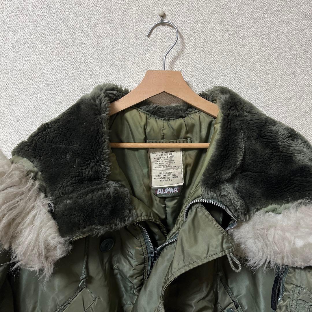 ALPHA アルファ n-2b n2bフライトジャケット ３本タグ　旧タグ　XL