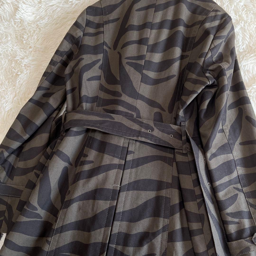 【極美品】 アクアスキュータム トレンチコート ゼブラ ライナー M カーキ