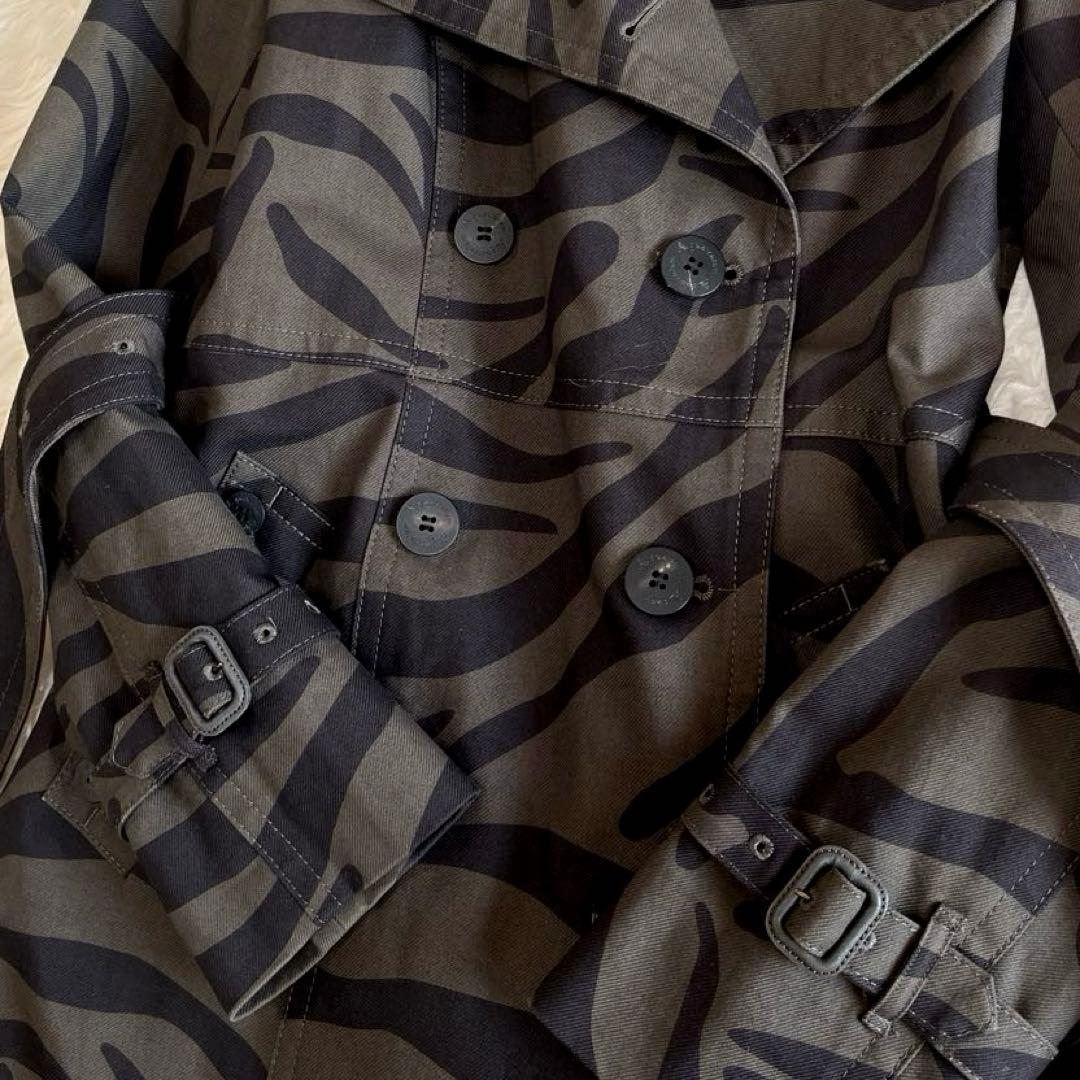 【極美品】 アクアスキュータム トレンチコート ゼブラ ライナー M カーキ