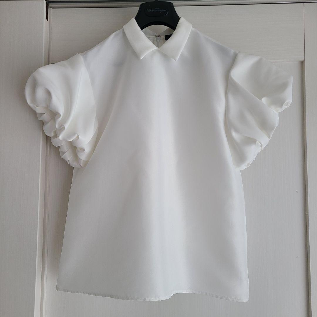 YOKO CHAN ヨーコチャン パフスリーブブラウス ホワイト 38