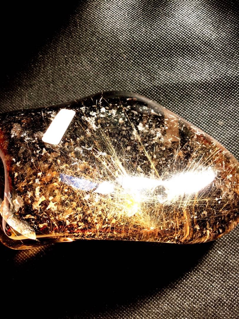 高品質ルチルクォーツライト付き　天然石　ブラジル産　パワースートン　1個限定