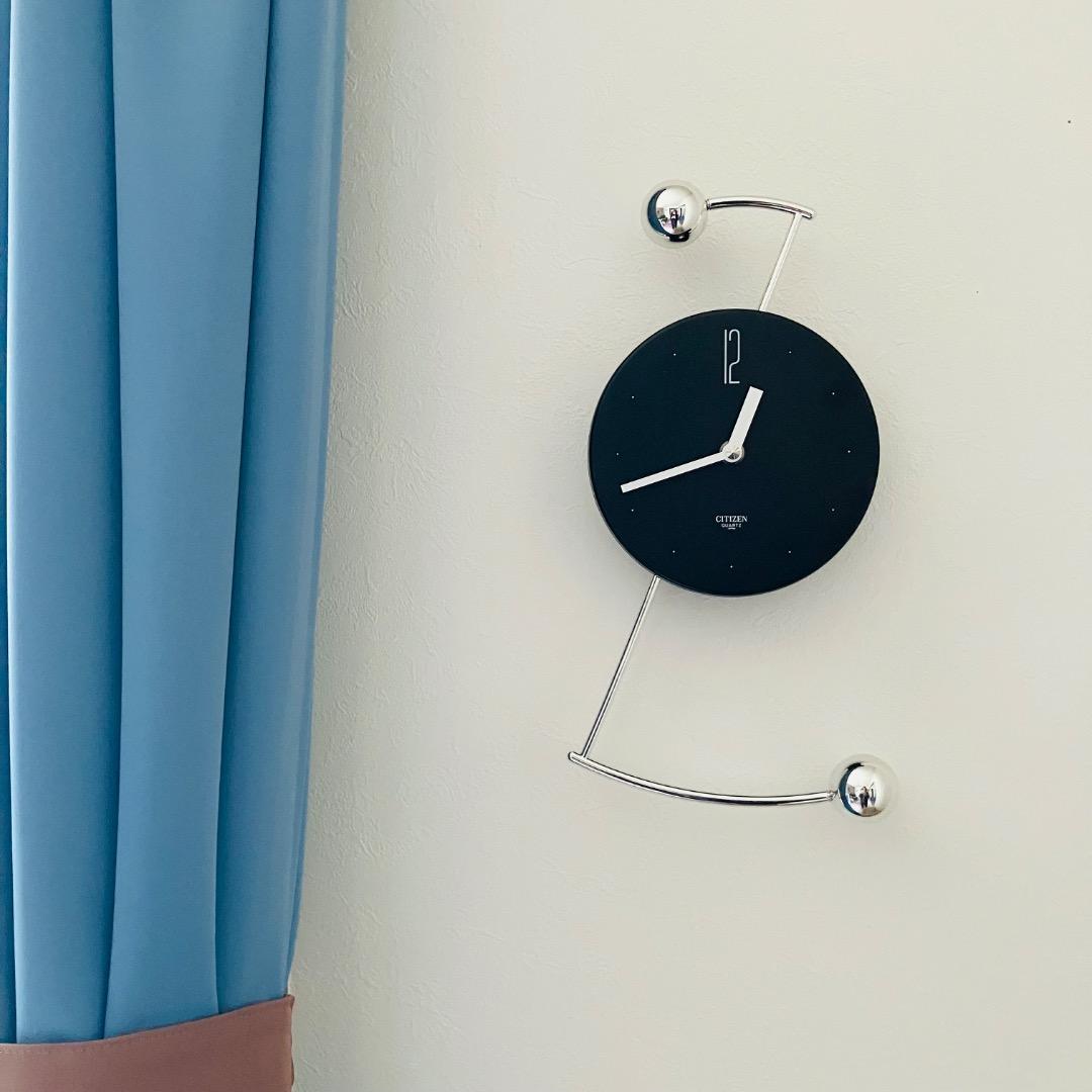 未使用 日本製 80S シチズン 上下振り子時計 ポストモダン