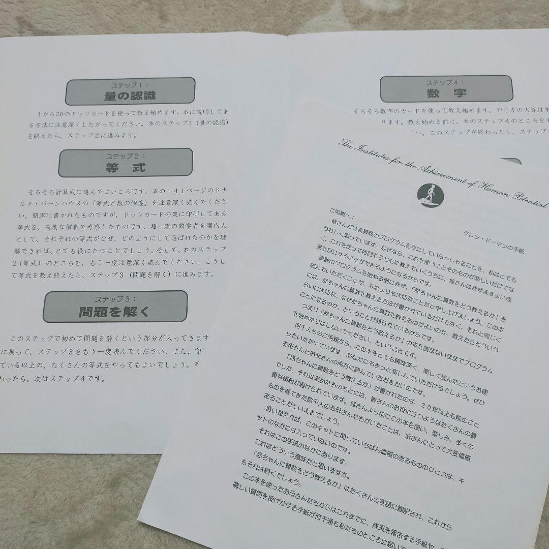グレン・ドーマン博士 家庭保育園 ドッツカード 脳活性化訓練カード 知育
