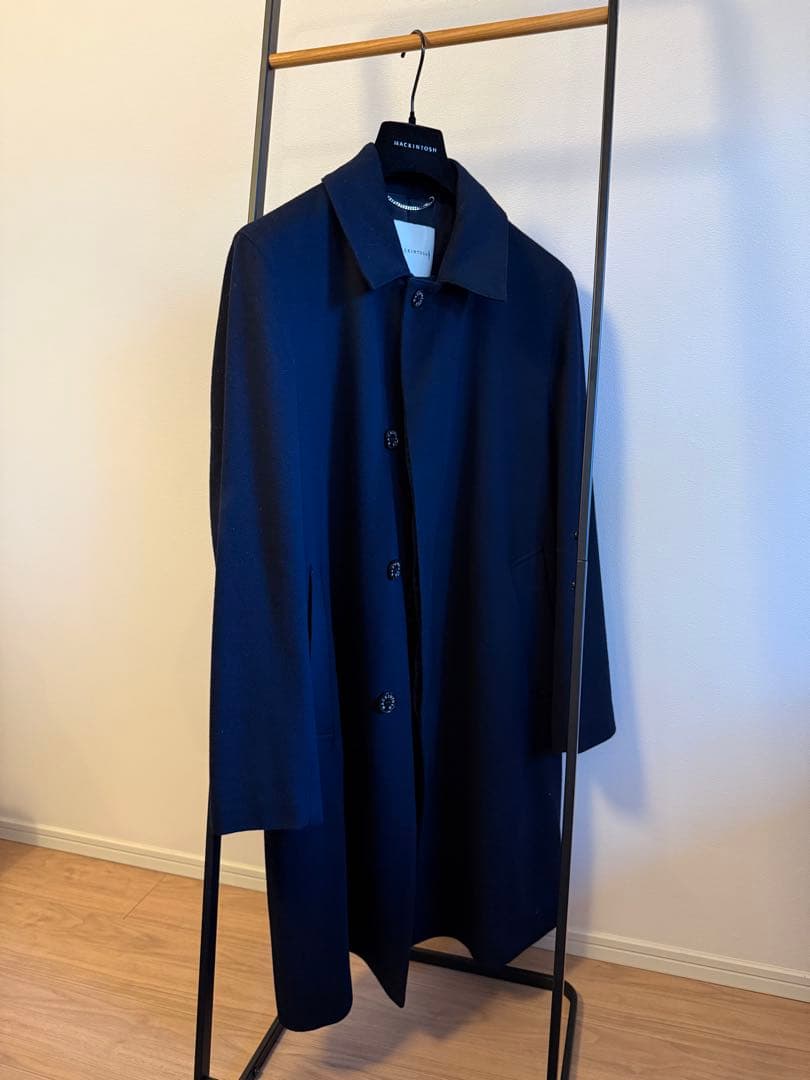 Mackintosh_*Loro Pianaウール*ネイビー ステンカラーコート