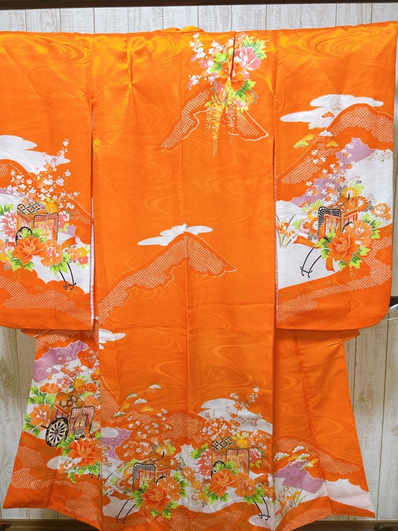 お買い得品♡七五三　7歳　女の子　フルセット　一式　朱色系