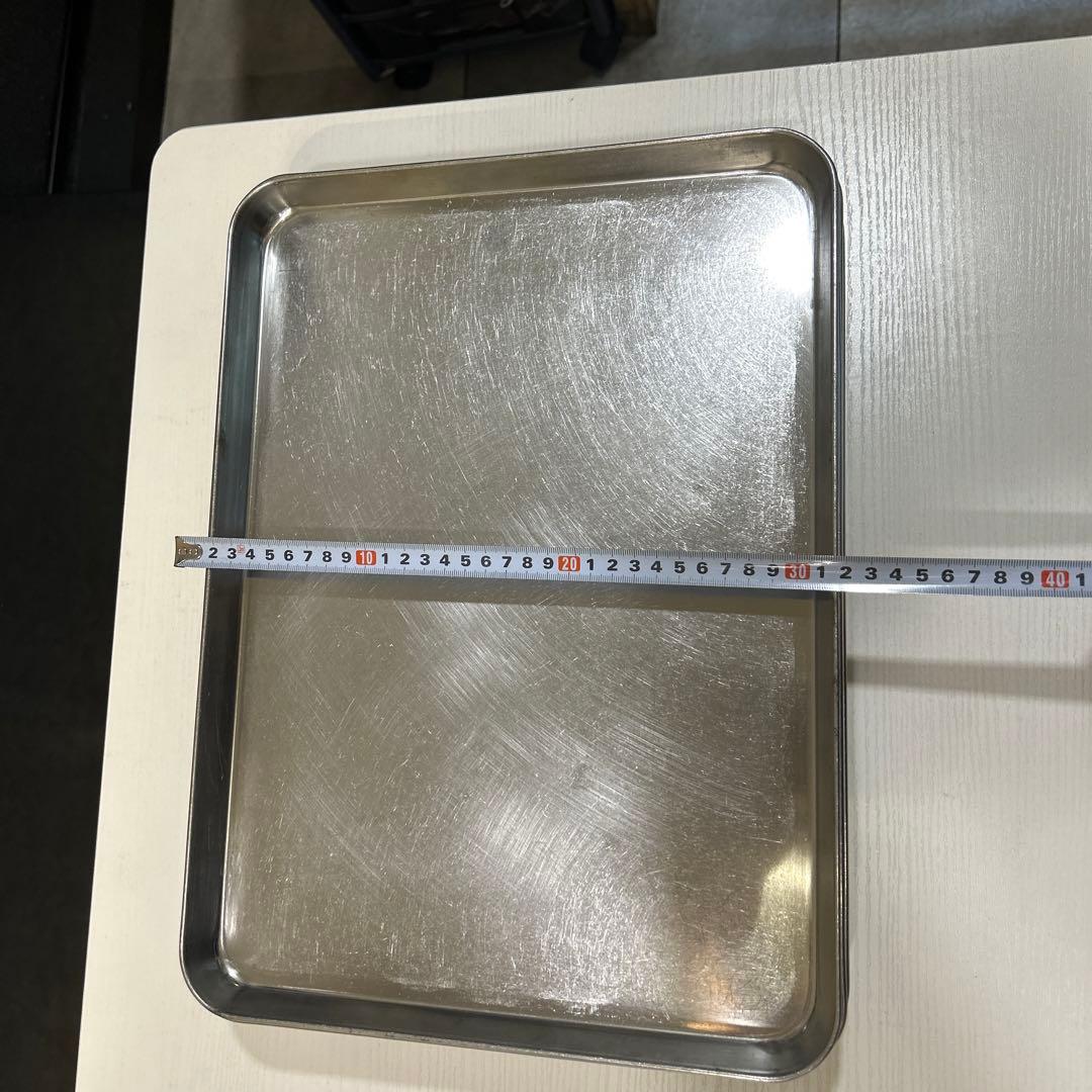 ステンレス製オーブントレー 40cm x 30cm 12枚