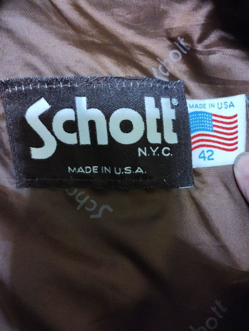 Schott スエードジャケット ブラウン