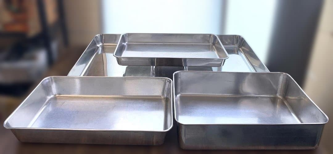 業務用 ステンレス 浅型 角バット ５個セット 厨房 保存容器