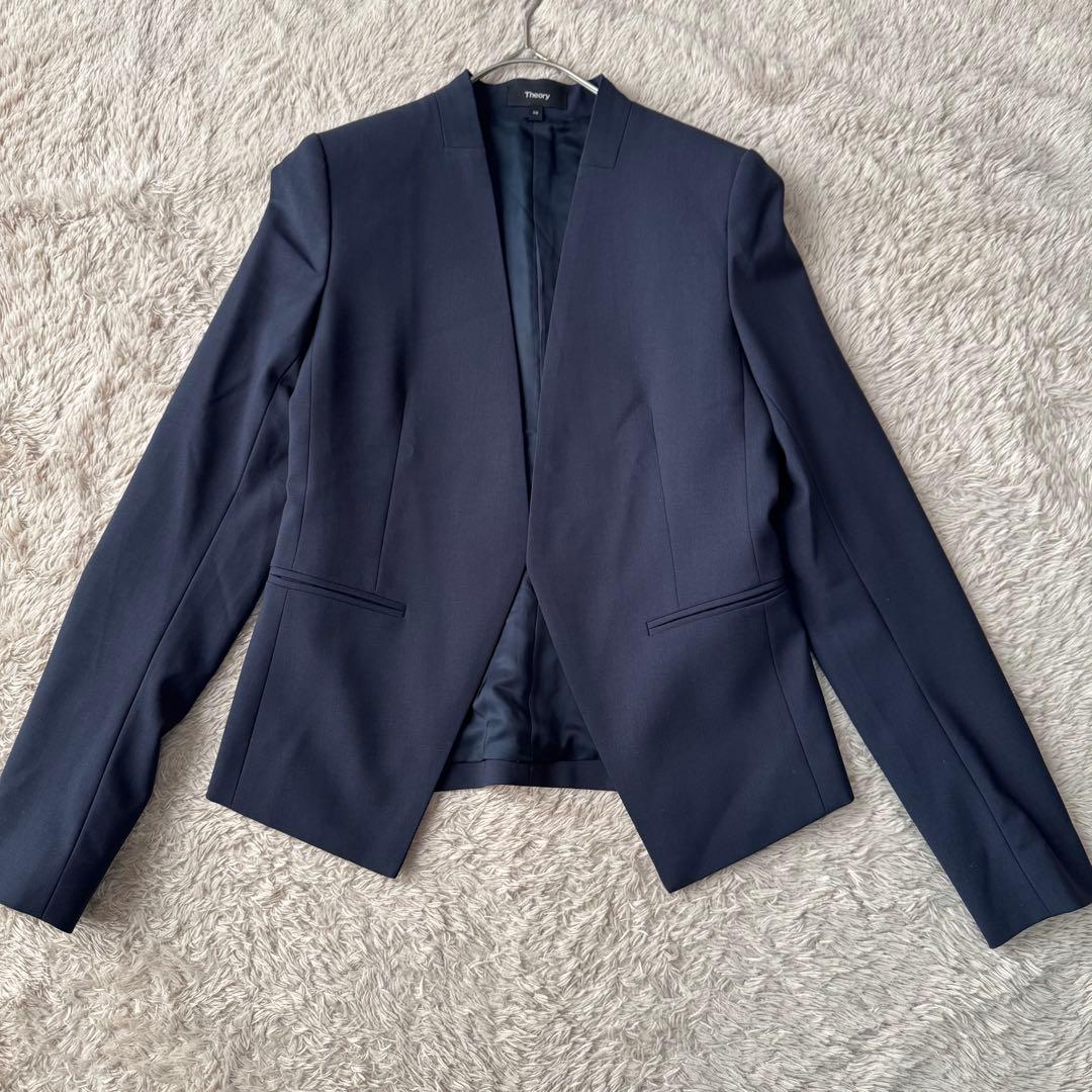 専用 セオリー SUPER TAILOR スーツセットアップ ノーカラー パンツ