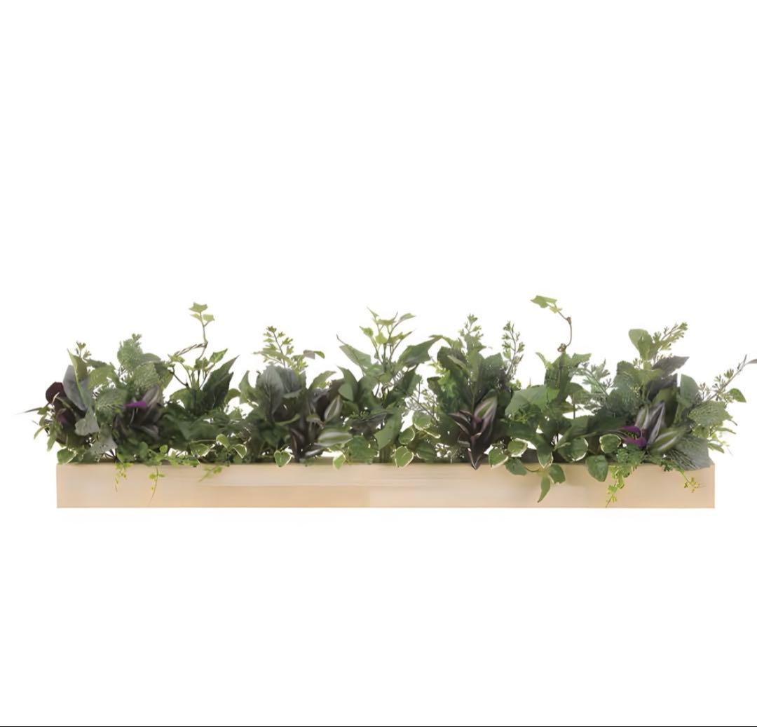 光触媒　人工観葉植物　ウォールグリーン　フェイクグリーン　ウッドボックスDXaj