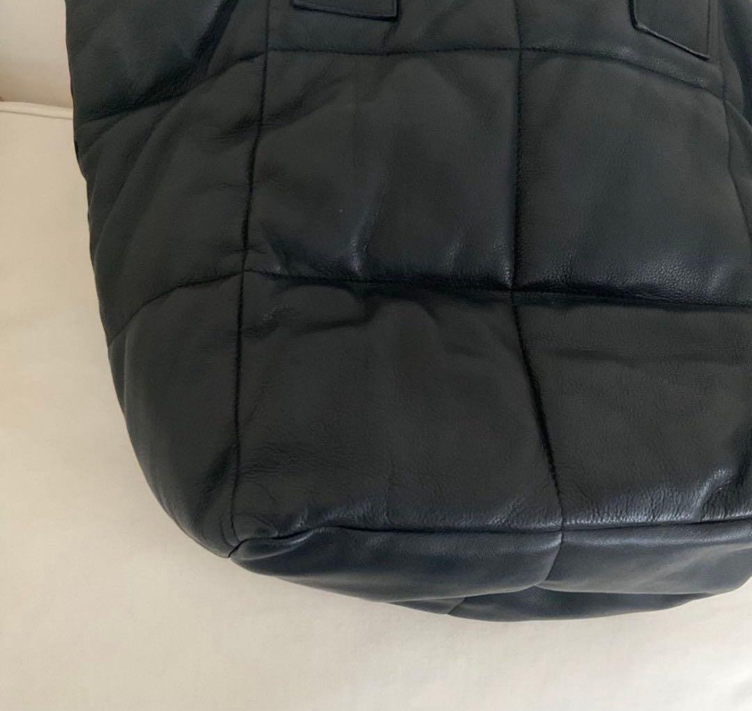 DRIES VAN NOTEN ブラックレザートートバッグ