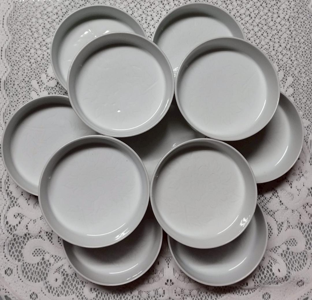 美山焼 花模様皿 10枚セット