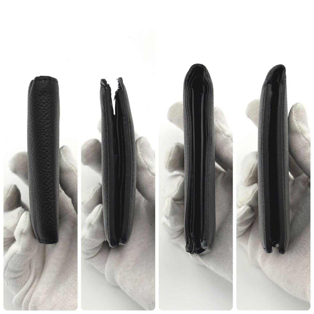 BALENCIAGA ロゴ 二つ折り 財布 コンパクト ブラック ホワイト 黒