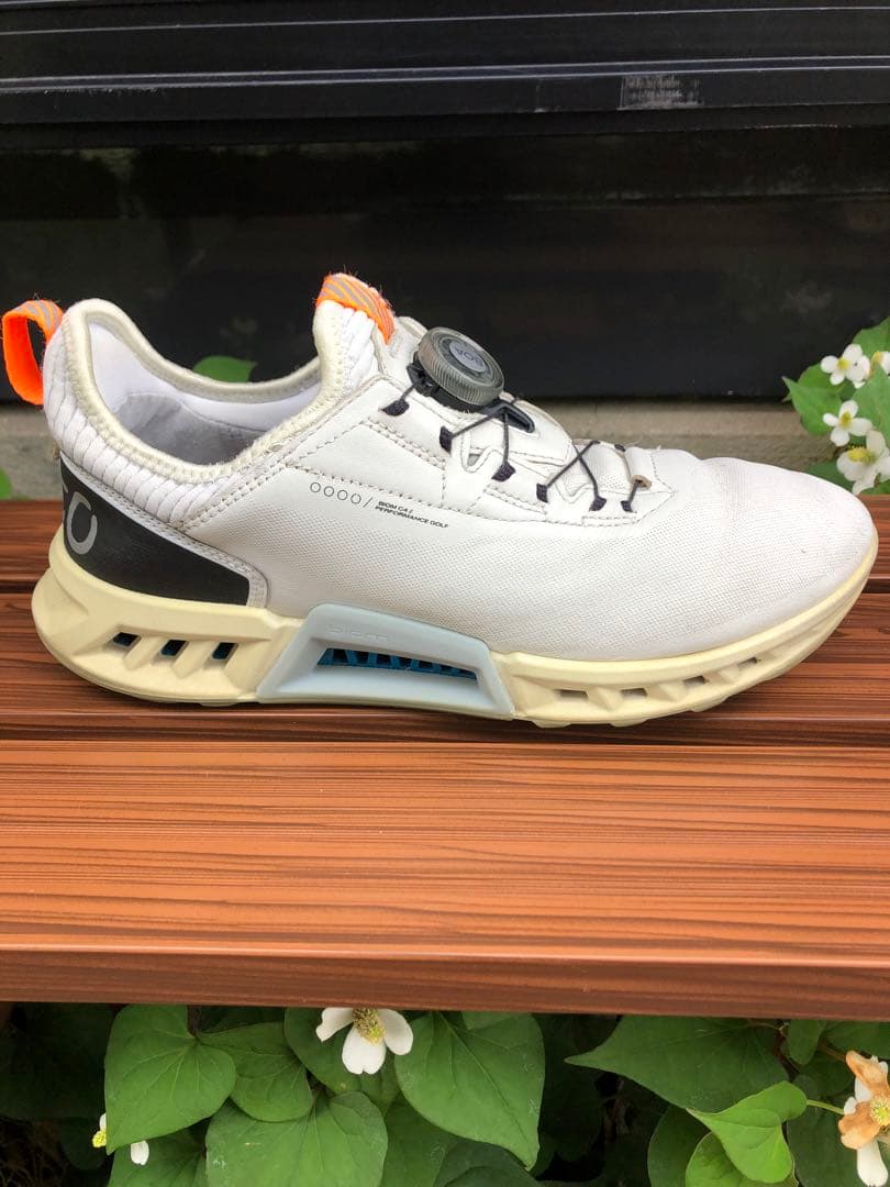 343番美品ECCOゴルフシューズ39 24.5cmスパイクレスGORE-TEX