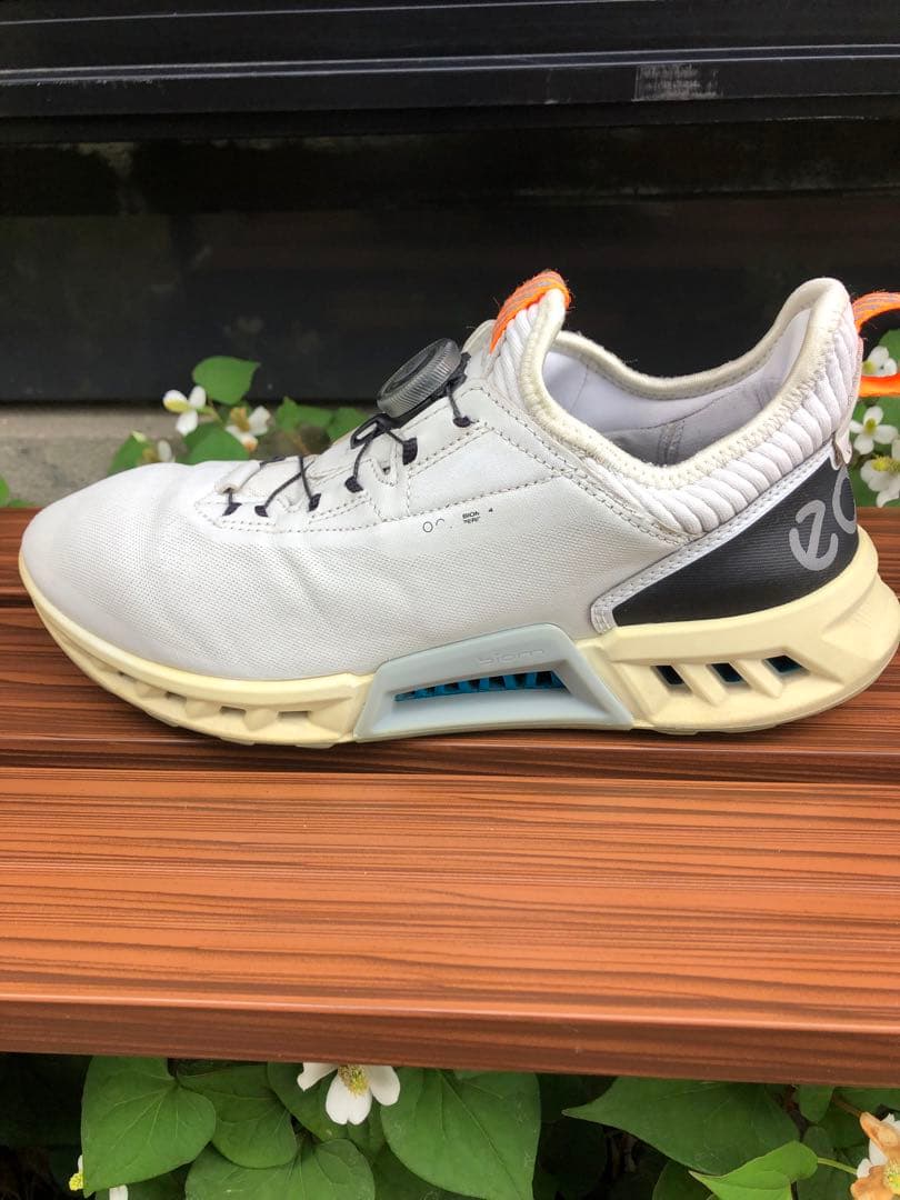 343番美品ECCOゴルフシューズ39 24.5cmスパイクレスGORE-TEX