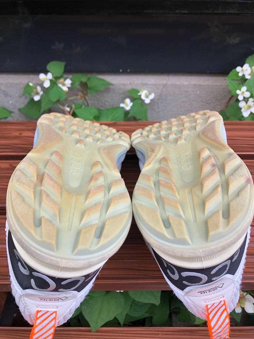 343番美品ECCOゴルフシューズ39 24.5cmスパイクレスGORE-TEX