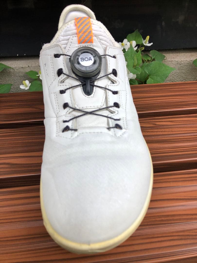 343番美品ECCOゴルフシューズ39 24.5cmスパイクレスGORE-TEX