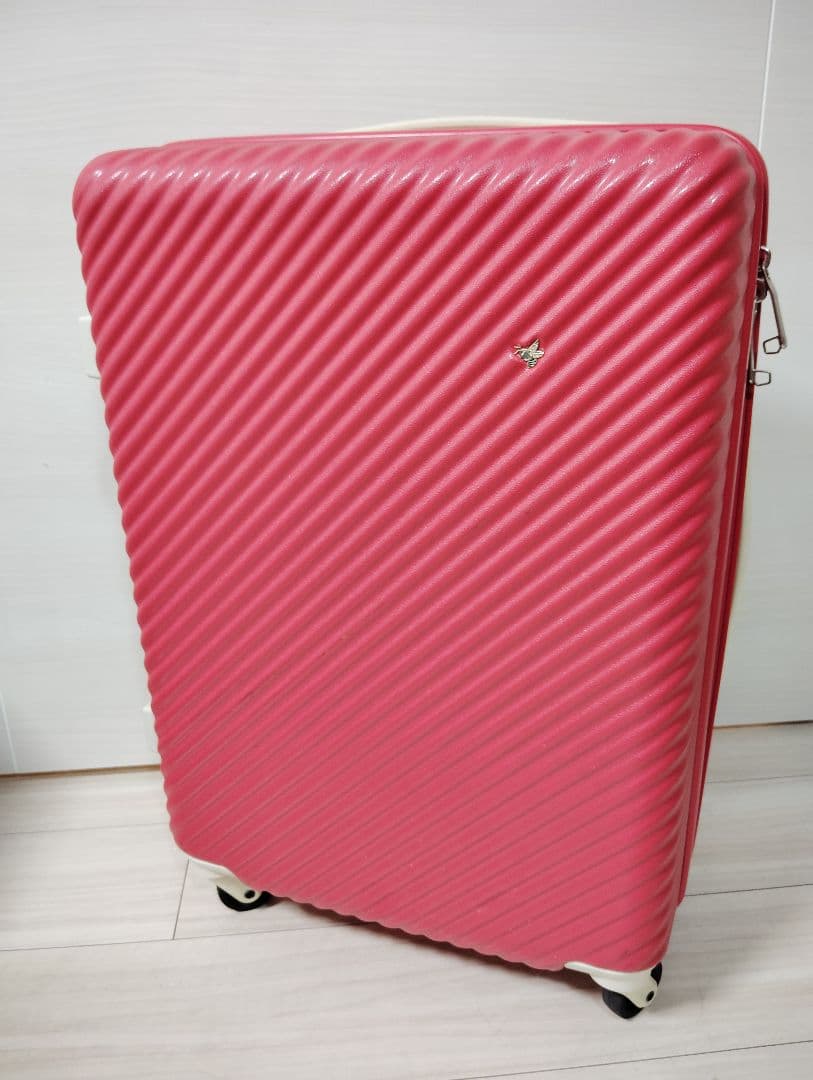 【HaNT】mineスーツケース 47L レッド 美品 キャスターストッパー