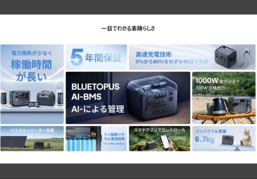 【オオパンダさん専用】BLUETTI AC50Bポータブル電源448Wh UPS