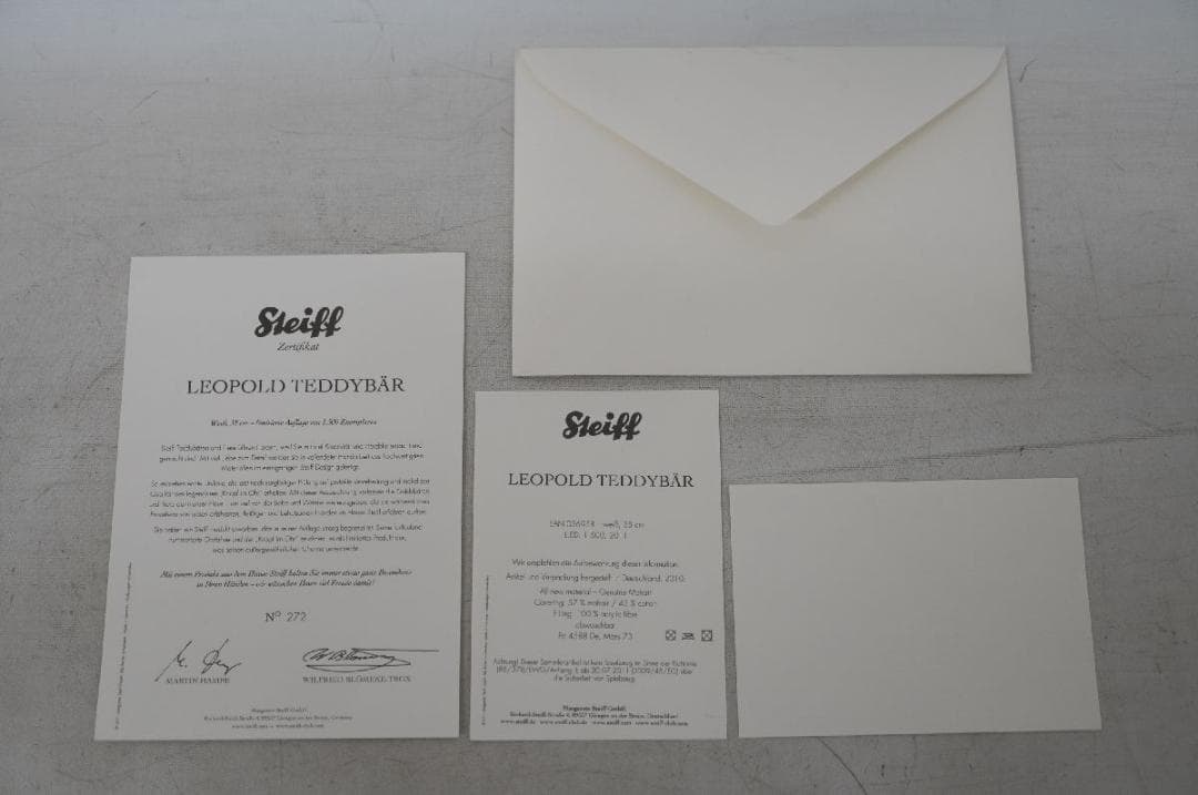 【M02-09】 Steiff シュタイフ レオポルド テディベア ぬいぐるみ