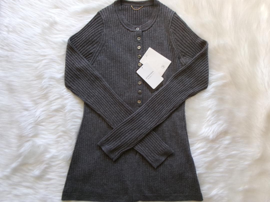 【今期・完売・紙タグ付】アパルトモンのRIB KNIT with BUTTON