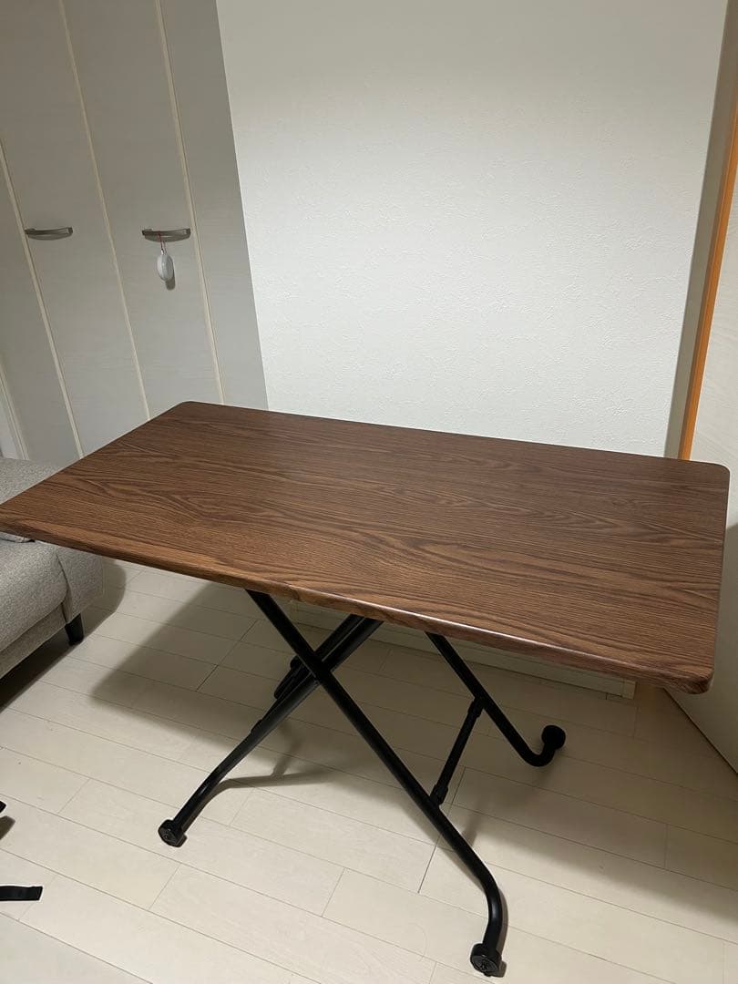 【値下げ中】ニトリ 昇降テーブル ライザ ミドルブラウン