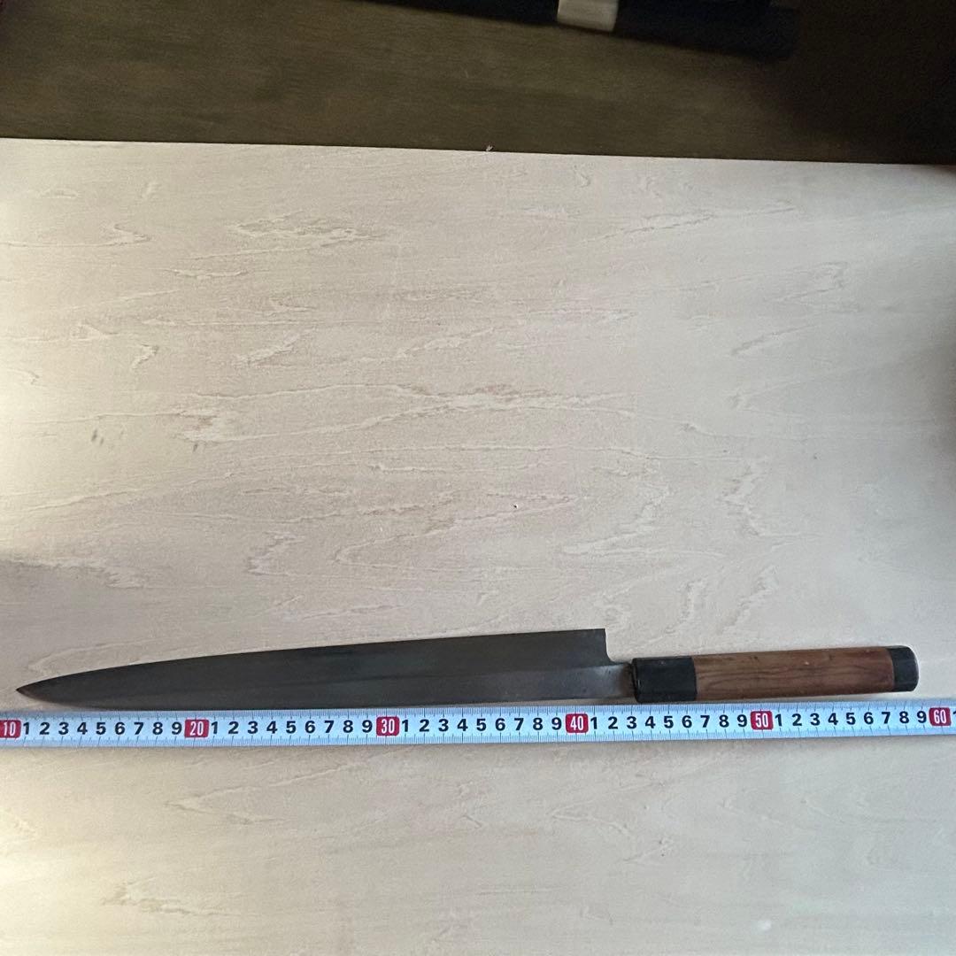 包丁 柳刃包丁 切付 職人 プロ用 波紋 正国作 使用未使用 本鍛錬 黒檀